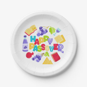 Happy Passover Paper Plate