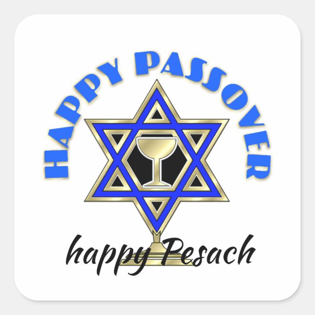 Happy Passover   Square Sticker (Front)