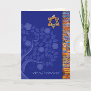 Happy Passover.  Star of David and a Spring Tree Card