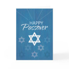Happy Passover Star of David on Blue