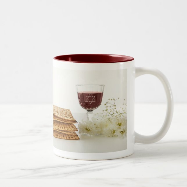 Happy Passover Two-Tone Coffee Mug (Right)