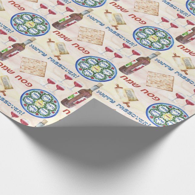 Happy Passover Wrapping Paper (Corner)