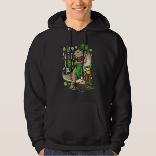 Happy Pat T Rex Day Dino Saurus Patrick Day Boys Hoodie