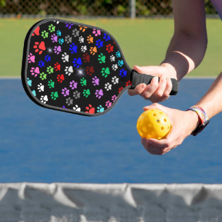 Happy Paw Prints Pickleball Paddle