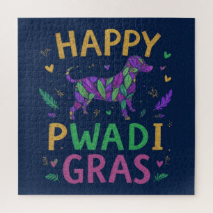 Happy pawdi Mardi gras Jigsaw Puzzle