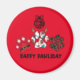 Happy Pawliday - Christmas Holiday Magnet