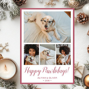 Happy Pawlidays 4 Photo Holiday Card