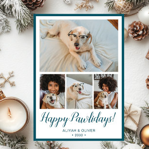 Happy Pawlidays 4 Photo Holiday Card