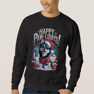 Happy Pawlidays Alaskan Klee Kai Merry Christmas Sweatshirt