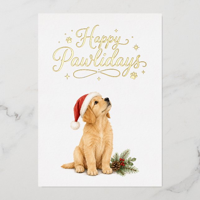 Happy Pawlidays Christmas Card (Front)