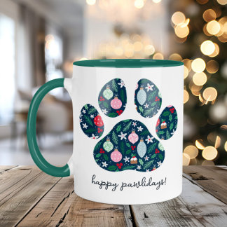 Happy Pawlidays Christmas Dog Lover Coffee Mug