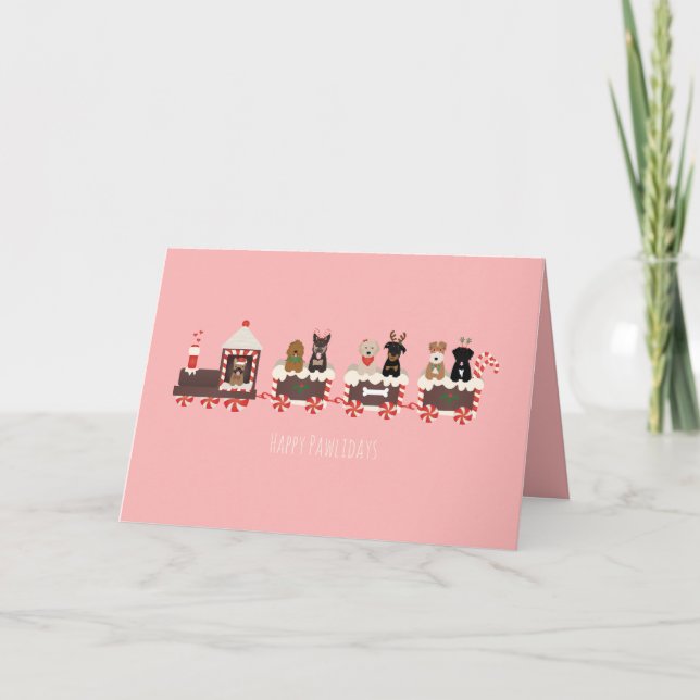 Happy Pawlidays Dog Christmas Holiday Train (Front)