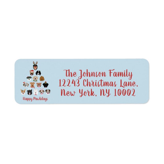 Happy Pawlidays Dog Christmas Tree (Front)