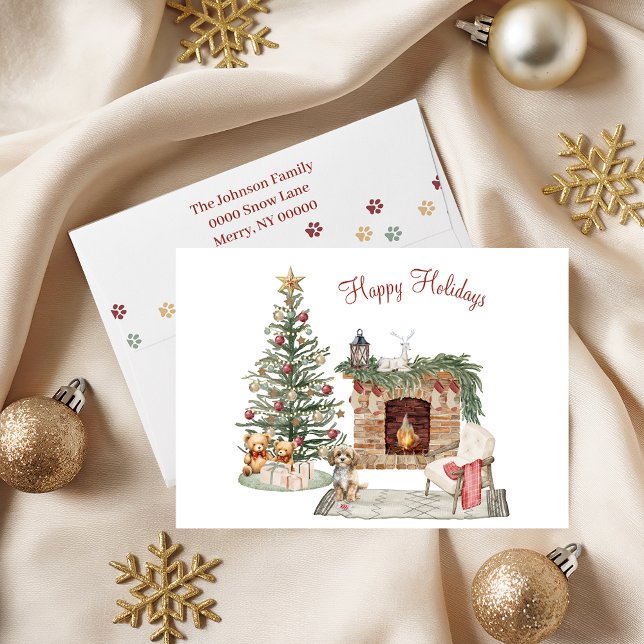 Happy Pawlidays Dog Design- Cavapoo Holiday Card (Creator Uploaded)