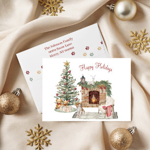 Happy Pawlidays Dog Design- King Charles Spaniel Holiday Card