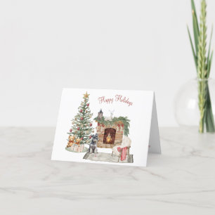 Happy Pawlidays Dog Design- Miniature Schnauzer Holiday Card