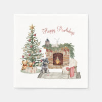 Happy Pawlidays Dog Design- Miniature Schnauzer