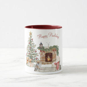 Happy Pawlidays Dog Design- Pomeranian Mug