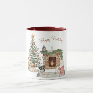 Happy Pawlidays Dog Design- Shih Tzu Mug