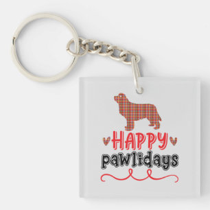 Happy Pawlidays Funny Word Pun Key Ring
