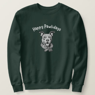 Happy Pawlidays (Happy Pup with Perky Ears)  Sweatshirt