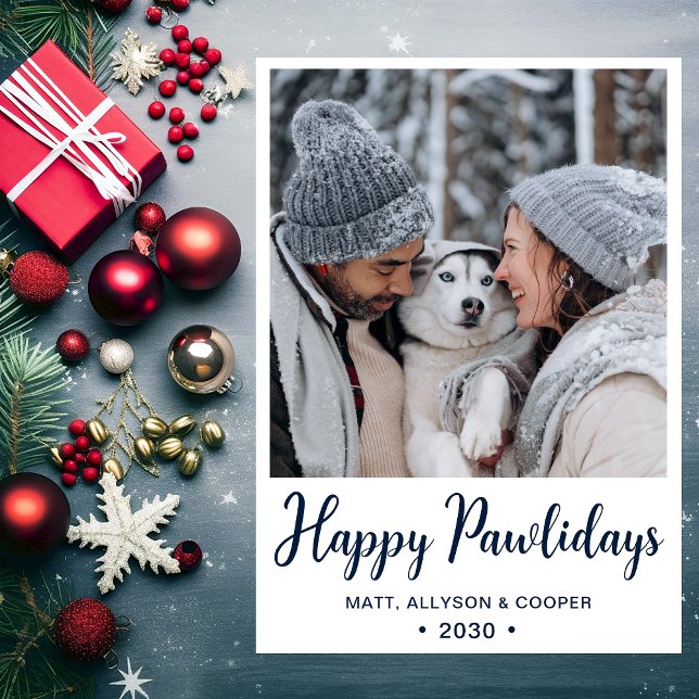 Happy Pawlidays Photo Holiday Card (Creator Uploaded)