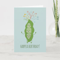 Happy Pea Pod Custom Message Card
