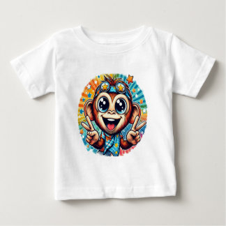 Happy Peace Monkey no 5 Baby T-Shirt