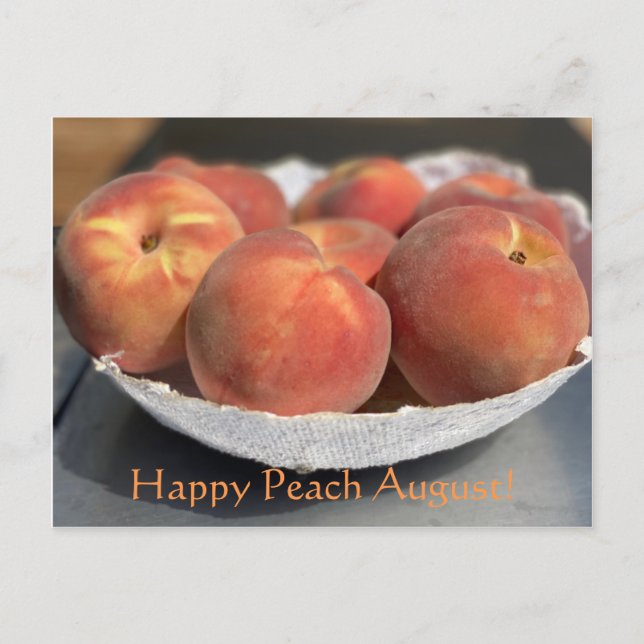 Happy Peach August! Postcard (Front)