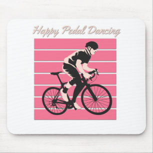 Happy Pedal Dancing - Cool Bike Rider Design Mouse Pad
