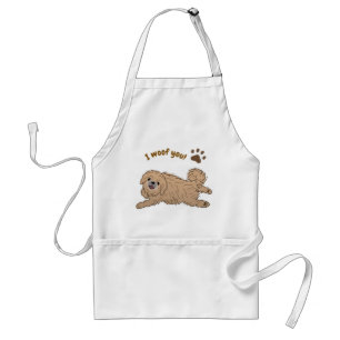 Happy Pekingese Dog Lover I Woof You Paws Standard Apron
