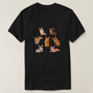Happy Pembroke Welsh Corgi Dog Lovers Art T-Shirt