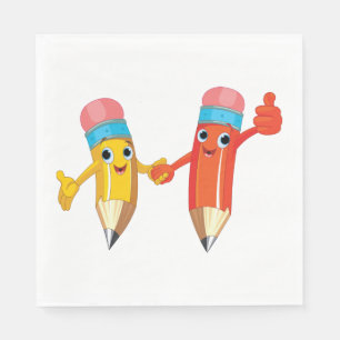 Happy Pencils Napkin
