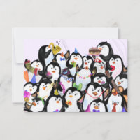 Happy Penguin Birthday Card