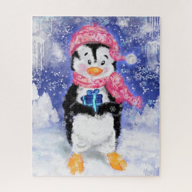 Happy Penguin - Christmas - Jigsaw Puzzle (Vertical)