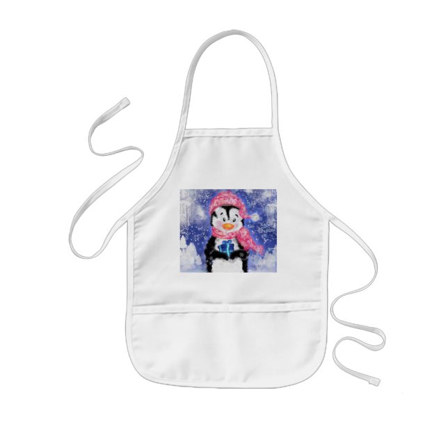 Happy Penguin - Christmas - Kids Apron (Front)