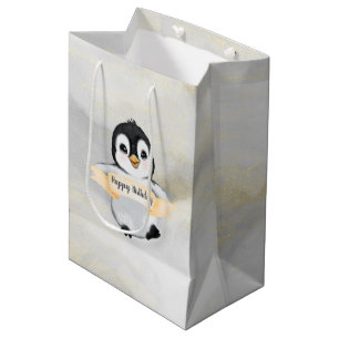 Happy Penguin Wishes You A Happy Birthday Medium Gift Bag