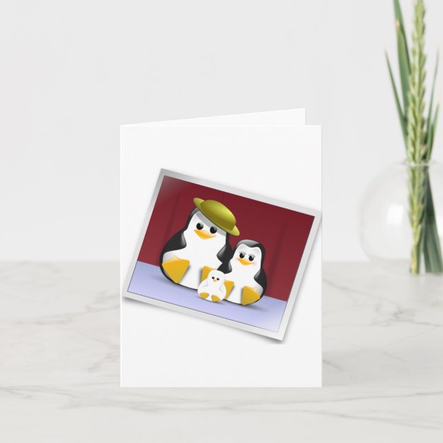 Happy Penguins Note Cards (Front)