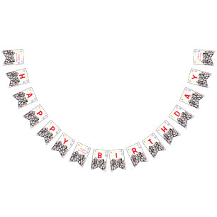 Happy Penguins Party Fun Drawing - Happy Birthday Bunting