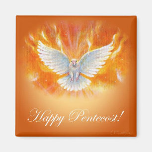 Happy Pentecost by Jenny McLaughlin   Magnet