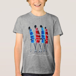 Happy People Maasai Art: Street Style   cultural  Tri-Blend Shirt