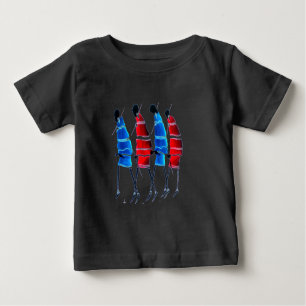 Happy People Maasai Warriors Walking Art Print Baby T-Shirt