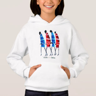 Happy People: Maasai Warriors Walking Art Print T-