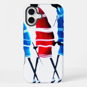 Happy People Maasai Warriors Walking Tall African iPhone 16 Plus Case