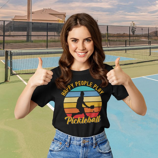 Happy People Play Pickleball funny pickleb T-Shirt (Creator Uploaded)