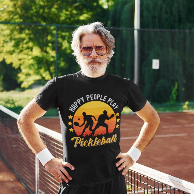 Happy People Play Pickleball funny pickleball T-Shirt (Creator Uploaded)