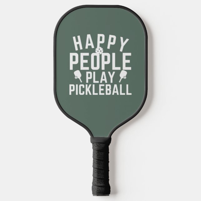 Happy People Play Pickleball Pickleball Paddle (Front)