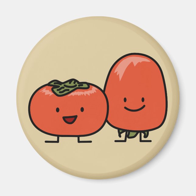 Happy Persimmon Pair Magnet (Front)