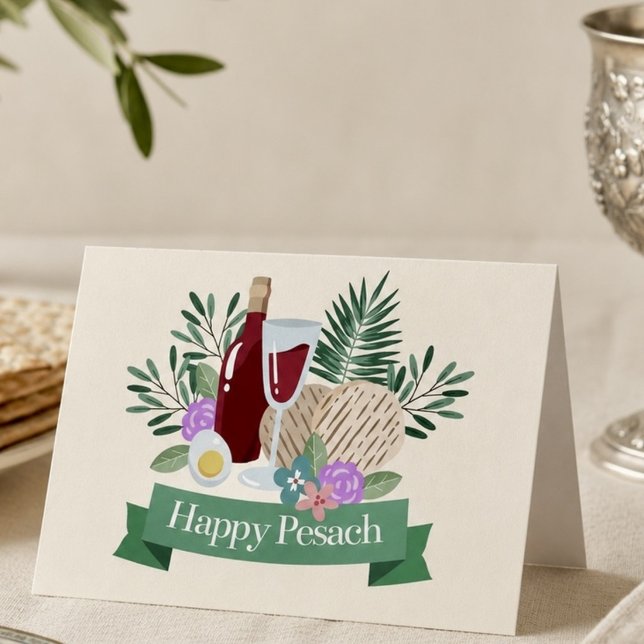 Happy Pesach  Elegant Passover Seder Card (Creator Uploaded)