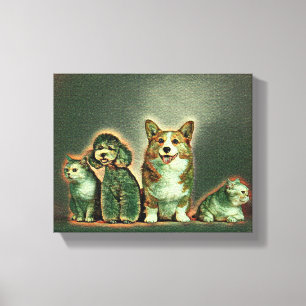 Happy Pet Artwork Canvas Print